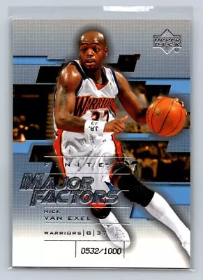 2003-04 Upper Deck Finite #280 Nick Van Exel #/1000 Golden State Warriors C73 • $4.99