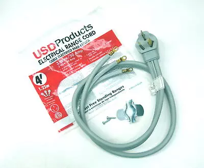 Range Oven Electric Power Cord 3 Prong Wire 50 Amp 4' Foot  Heavy Duty • $21.75