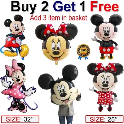 Mickey Minnie Mouse Theme Birthday Party Foil Air Fill Balloon UK Seller • £2.45
