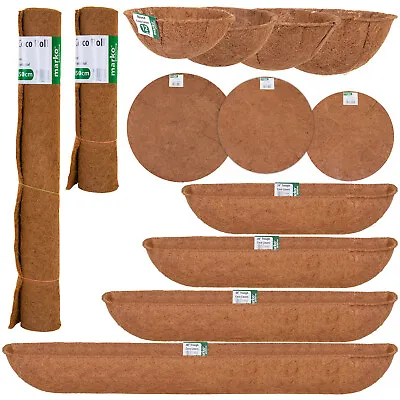 £7.99 • Buy Hanging Basket Coco Liners Moulded Natural Fibre Plant Garden Roll Replacement