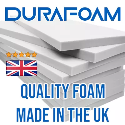 High Density Upholstery Foam - CHOOSE DESIRED SIZE From Drop-Down Menus • £17.89