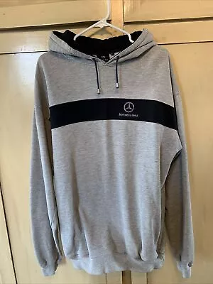 Vtg Mercedes-Benz Men's Grey Hoodie Large With Pockets • $25