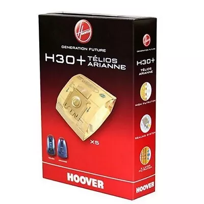 Genuine Hoover H30+ Paper Bags 5 Pack 09178286 Telios Arianne • £9.74