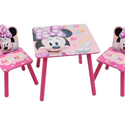 Minnie Mouse Wooden Table 2 Chairs Set By Nixy Children • £70
