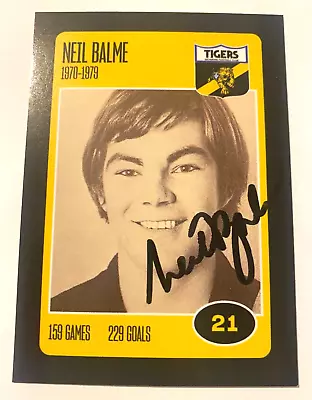 Richmond Tigers Neil Balme Signed Celebrating 50 Years Trading Card • $19.99
