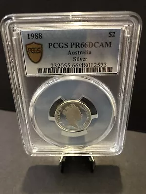 Australia 1988 SILVER $2 PROOF Two Dollar Coin PCGS PR66 DCAM • $75