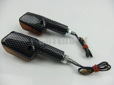 $17.76 • Buy Carbon Fibre Indicator Streetfighter Motorcycle Zxr Dtr Gsxr Cbr Yzf R1 Cbf Gsf