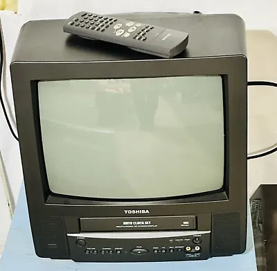 $107.50 • Buy Toshiba MV13L3 13  CRT TV VCR VHS Combo Retro Gaming & OEM Remote VC-L2B