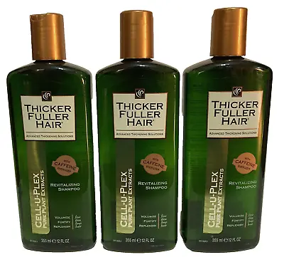 3 Thicker Fuller Hair CELL-U-PLEX Thickening Shampoo FREE SHIPPING Lot Of 3 • $24