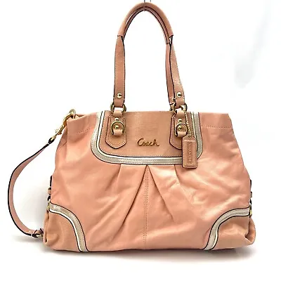 Coach Ashley Spectator Exotic Leather Carryall Bag Shoulder Bag Handbags F24887 • $142.40