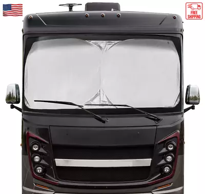 RV Windshield Sun Storage Pouch Front For Large Truck Bus Reflective Sun Rays☀️ • $57.99