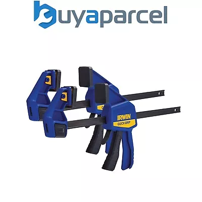 Irwin Quick-Grip Q/G5122QC Quick Change Bar Clamps 12  Twin Pack Medium Duty • £26.73