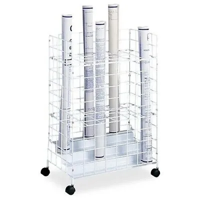 Safco 24 Compartments Wire Storage File - 24 Roll[s] - 1 Each - White (SAF3088) • $67.14