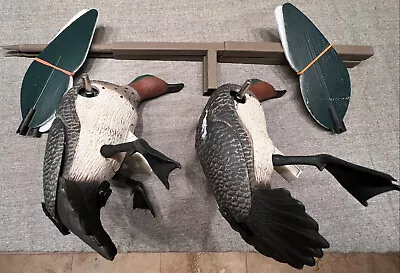 (2) MOJO OUTDOORS GREEN WING TEAL SPINNING WING DUCK DECOYS (With Receivers) • $69.99