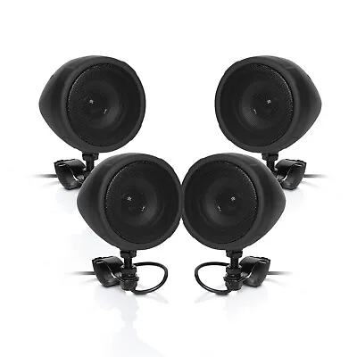 BOSS Audio Systems MCBK475BA 3” Motorcycle Speakers - Built-in Amp Bluetooth • $158.99