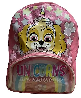 Paw Patrol Skye Unicorns Are Awesome  Kids Backpack Bag School Kindergarten • $17.95