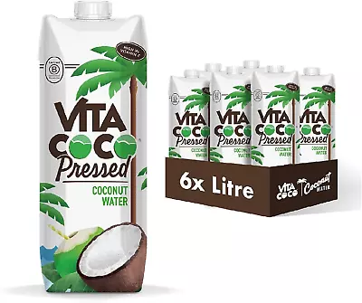 Vita Coco Pressed Coconut Water Multipack 1L X 6 Naturally Hydrating Coconut T • £23.56