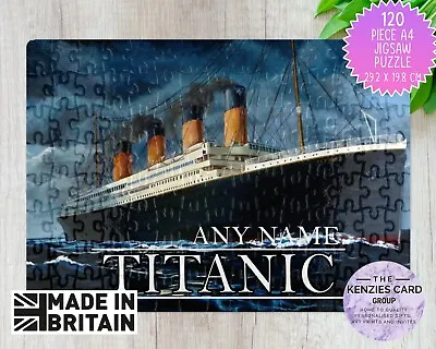 Personalised Titanic 120 Pcs Kids Puzzle Jigsaw A4 Size - Add Name V1 • £7.75