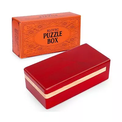 Blovec Puzzle Box Magic Box Wooden Special Mechanism Box For Secret Gift Red • $24.95