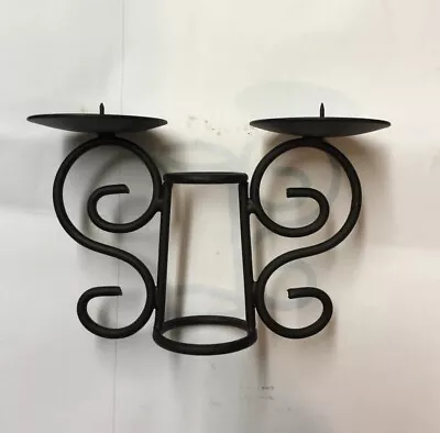 £5 • Buy Black Double Tea Light Holder Chandelier Sconce Candlestick On A Wine Bottle