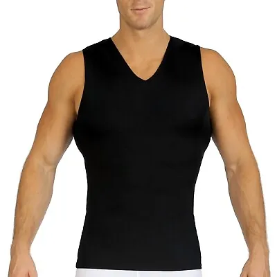 Insta Slim -Made In USA- Medium Compression Mens Activewear Sleeveless V-Neck • $39.95