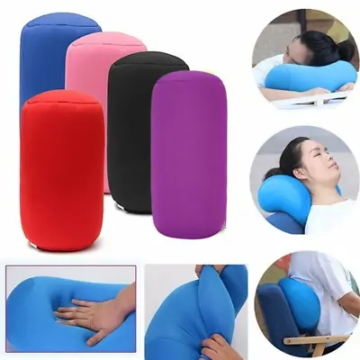 Microbead Roll Cushion Neck Waist Back Head Support Sleep Pillow Travel Durable • $6.29