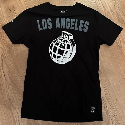 Trainer Spotter Black  T Shirt With Grenade And Los Angeles  Graphic Size Large • £4