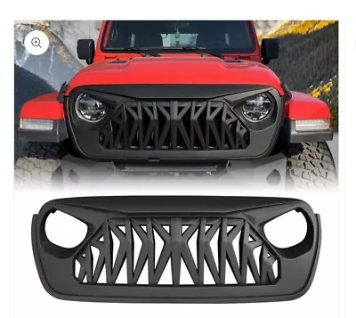 Shark Grille - Gloss Black For 18-23 Jeep Wrangler Jl & Gladiator Jt • $90