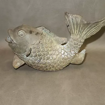 7  Bronze Fish Carp Garden Statue Sculpture *Fountain Not Tested* • $28.90