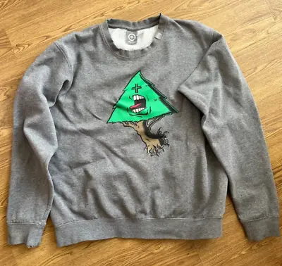 Lrg Lifted Research Group Vintage Large Mens Sweater Grey Tree Skateboard • £15