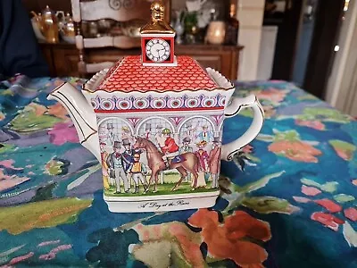 Sadler A Day At The Races Teapot Excellent Condition • £8