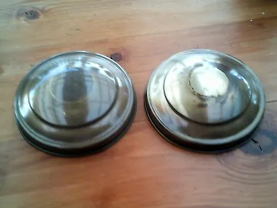 $25.82 • Buy Vintage Car Parts Pair Of Full Brass 8  Hubcaps/excellent