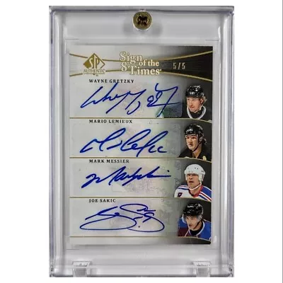 2011-12 UD SP Authentic Sign 8 #'D 5/5 W COA - 8 Autos Gretzky Lemieux Messier • $3650