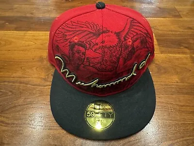 New Era 59fifty 1 Of 1 Handmade Muhammad Ali Red Collectible Fitted Cap 7 ¼  • $200