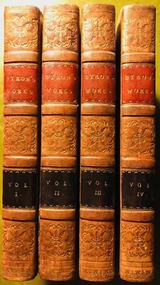 £400 • Buy Lord Byron : The Works : 1823 : Four Volumes : Nice Bindings : VGC