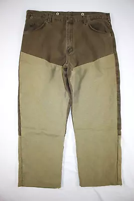 Wrangler Pro Gear Double Front Upland Brush Hunting Pants Men's Brown 38x28 • $19.99