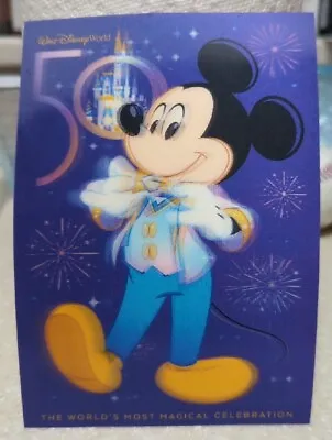 Walt Disney World 50th Anniversary Mickey Mouse 3D Postcard NEW Letter Post Card • $8