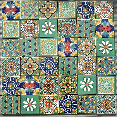 36 AUTHENTIC MEXICAN TILES Large BOTANICS • £39.60