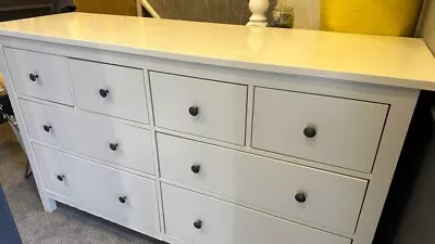 HEMNES Chest Of 8 Drawers White Stain 160x96 Cm • £20