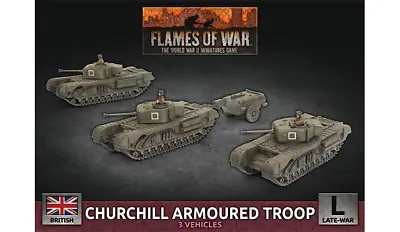 Churchill Armoured Troop (Plastic) Late War British Flames Of War NEW • $27