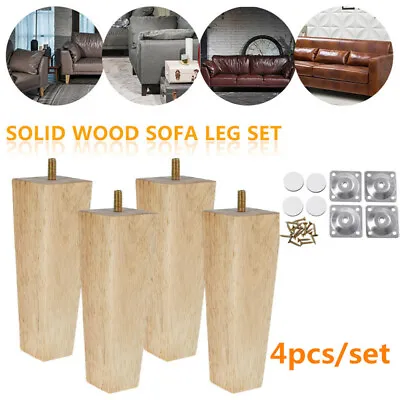 $29.12 • Buy 4pcs Wooden Furniture Legs Traditional Feet Lounge Couch Sofa Cabinet AU
