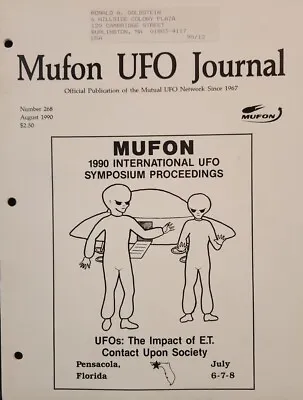MUFON UFO Journal Mutual UFO Network Magazine #268 August 1990 • $11.99