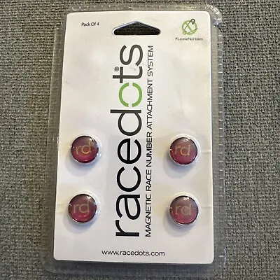 RaceDots Magnetic Marathon 5K Race Number Attachment System 4pk- Pink  Free S/H • $19.99