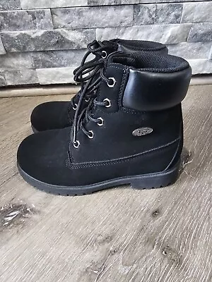 Big Kids Lugz Drifter Slip Resistant Black Boots Boys Youth Size 1 • $30