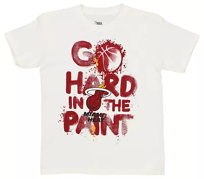 Outerstuff Miami Heat NBA Youth (8-20) Short Sleeve Paint Splash Tee White • $12.99