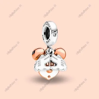 Rose Gold Authentic Double Dangle “Mickey Mouse” Disney Pandora Charm • $23.99