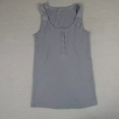 Gap Maternity Top Women Size Medium Light Blue Ripped Tank Top Sleeveless • $3.47