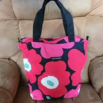 Marimekko Unikko Shoulder Bag Women's Canvas Poppy Print Multicolor Large • $29.90