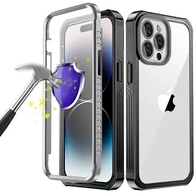 $13.99 • Buy Built-in Screen Case Fr Apple IPhone 14 13 11 Pro Max 12 Xs Shockproof 360 Cover