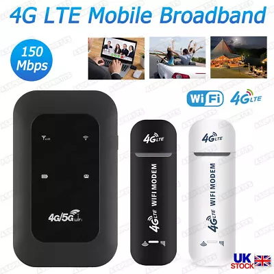 Pocket Wireless Mifi LTE Modem 4G Wifi Router With Sim Card Slot Mobile Hotspot • £9.99